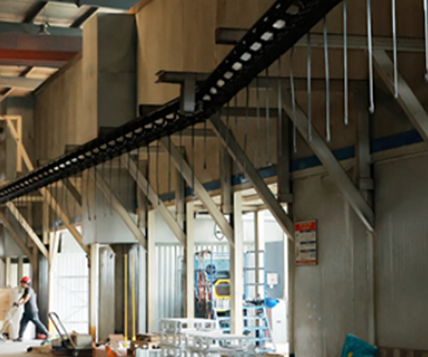 AI Intelligent Shot Blasting, Powder Spraying, Drying Surface Treatment Line